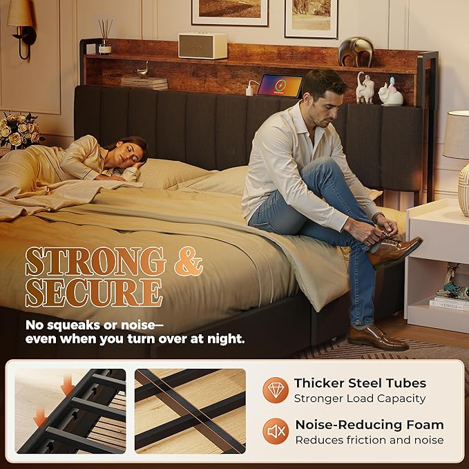 PRAISUN Bed Frame King Size