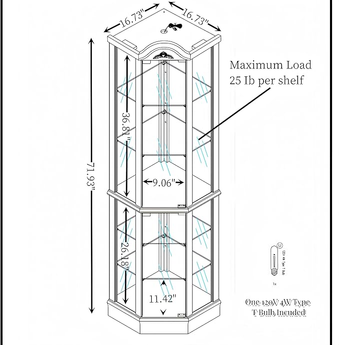 Glass Corner Display Cabinet