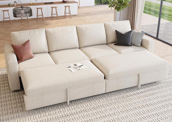 HONBAY Modular Sectional Sleeper Sofa Bed,