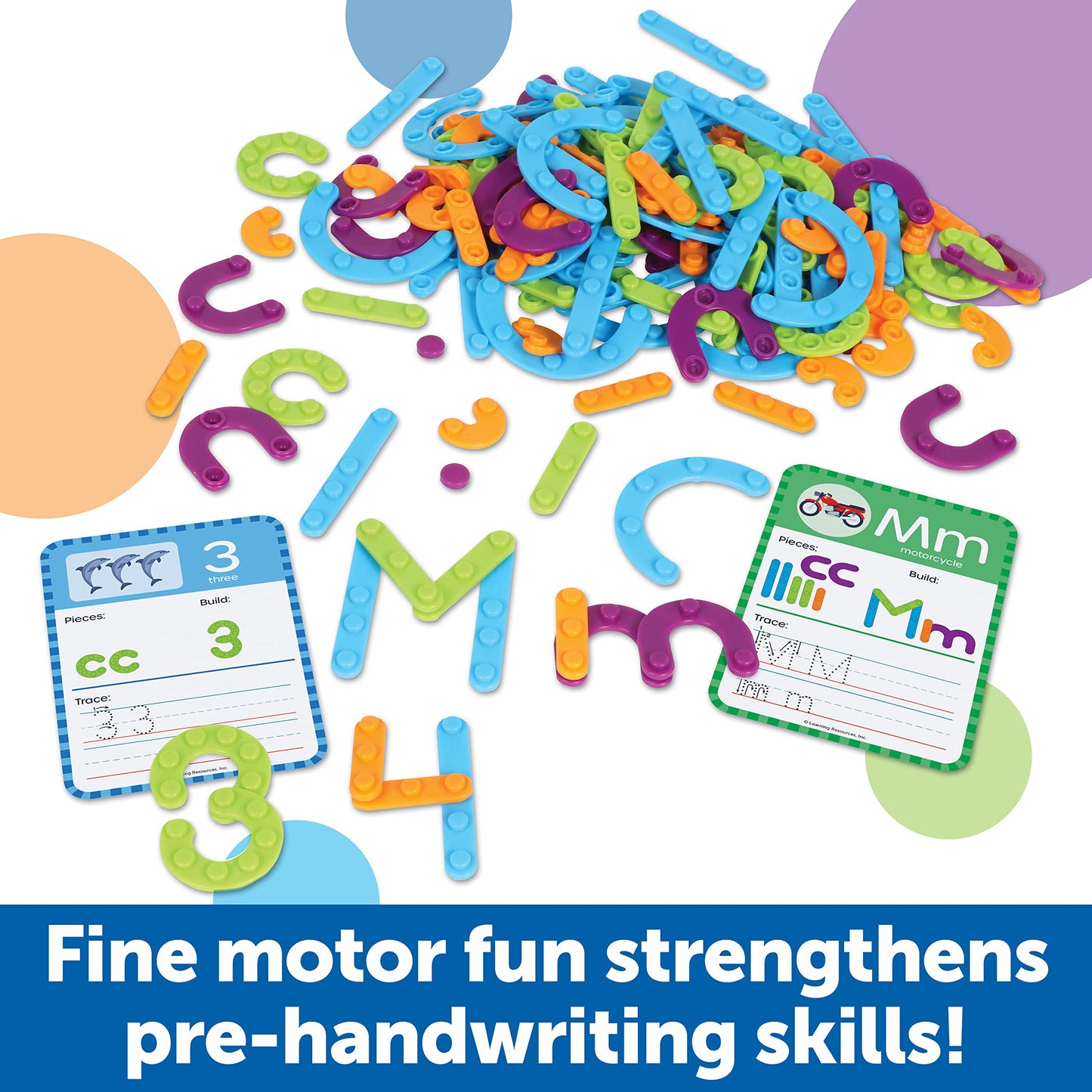 Learning Resources Skill Builders! Letter & Number Maker Classroom Set, 200 Pieces, Age 5+, counting, alphabet, number skills, teacher supplies, school supplies, letters and numbers