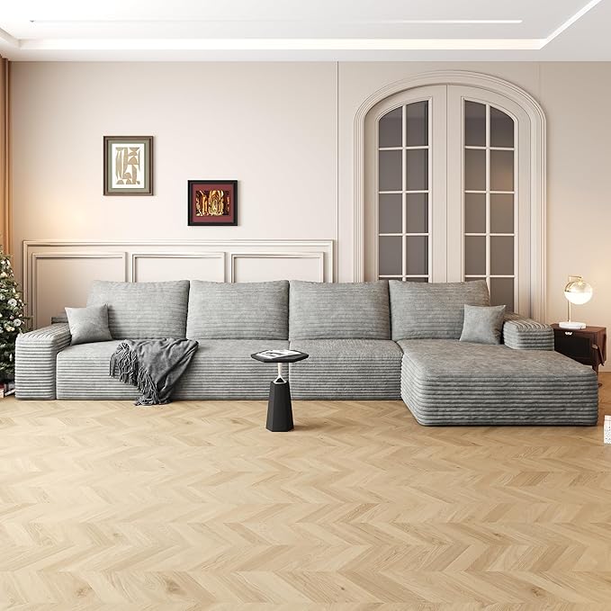 136" Sectional Couches for Living Room Cloud Couch Sofa