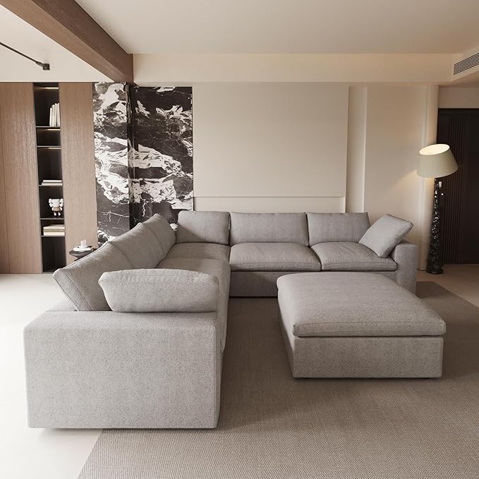 Cloud Modular Sectional Sofa Couch, Oversized Couch 6 Seater