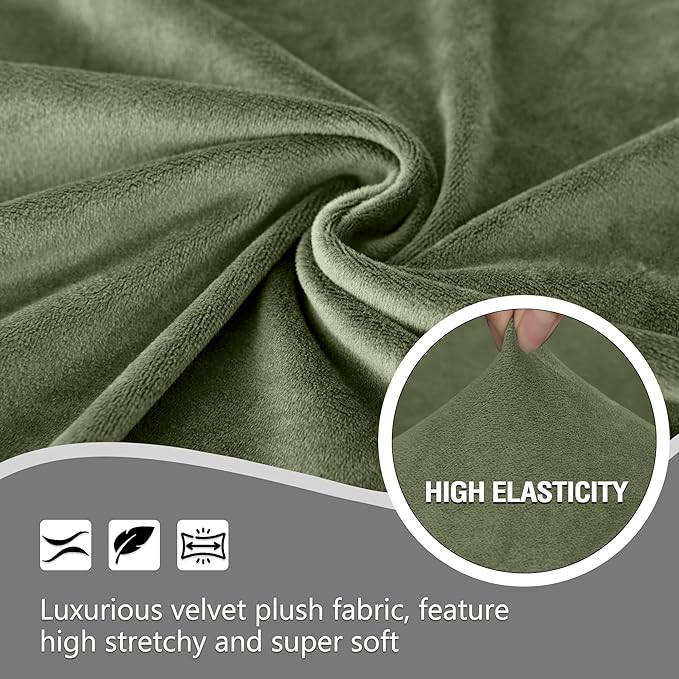 HDCAXKJ Corner Sectional Couch Covers Velvet Stretch L Shape Sofa Cover Soft