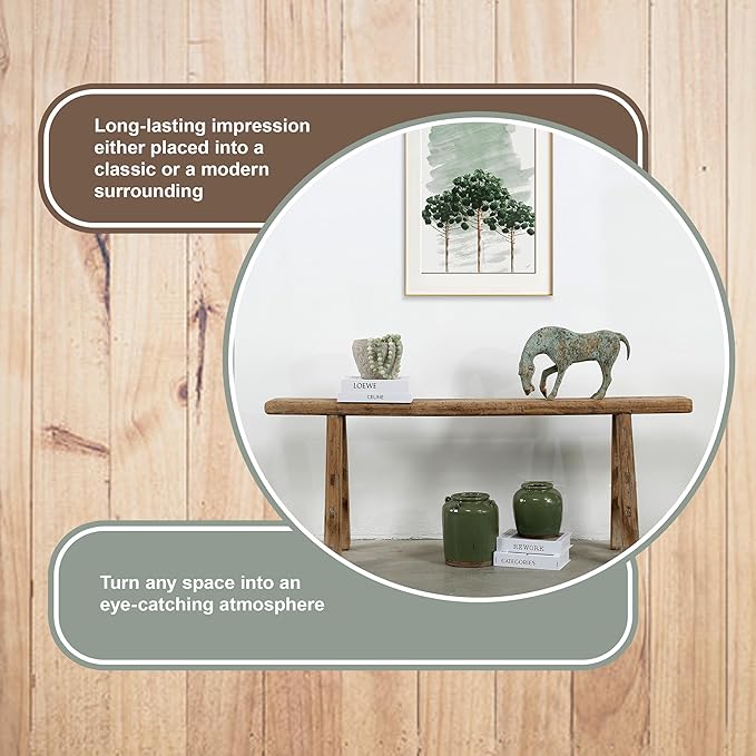 Artissance Handmade Wooden Entryway Bench, Vintage Noodle Bench
