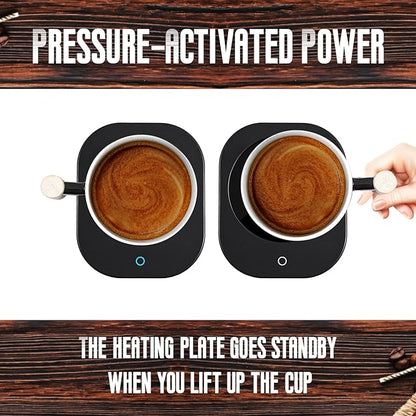 HOWAY Coffee Warmer & Mug Set, Cup Heater for Desk Temperature Control and Smart Auto Shut Off, 14oz, Two temperatures