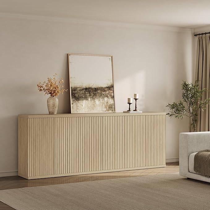 SICOTAS Buffet Cabinet with Storage Accent Sideboard Modern Credenza with Doors