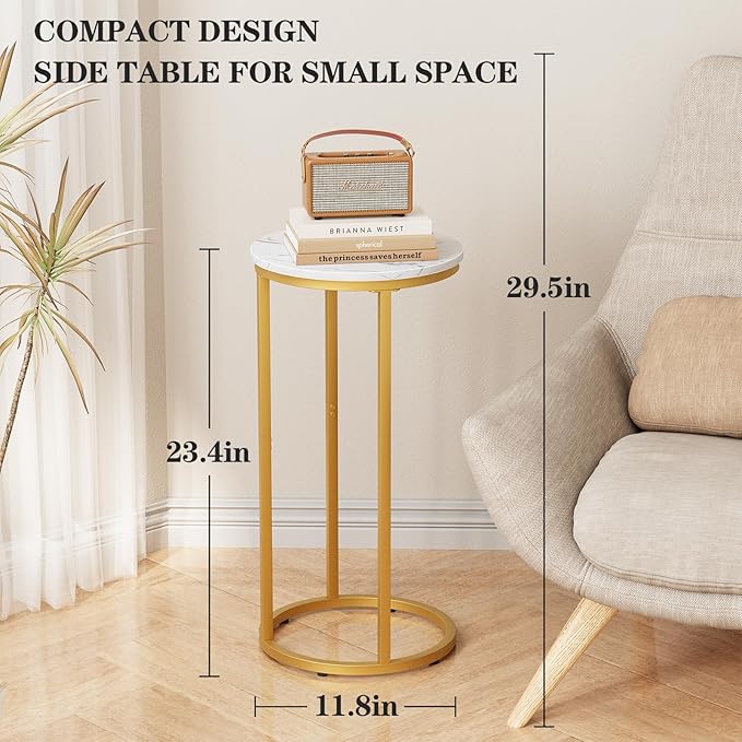 C Shaped End Table, Couch Side Tables