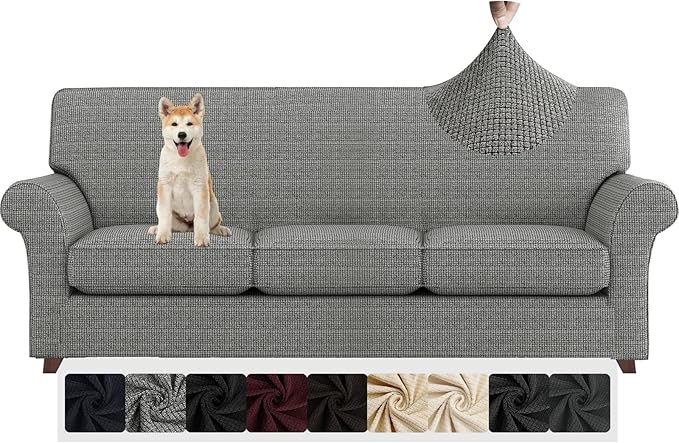 ZNSAYOTX 4 Piece Sofa Covers for Living Room Anti Slip Stretch Couch Covers for
