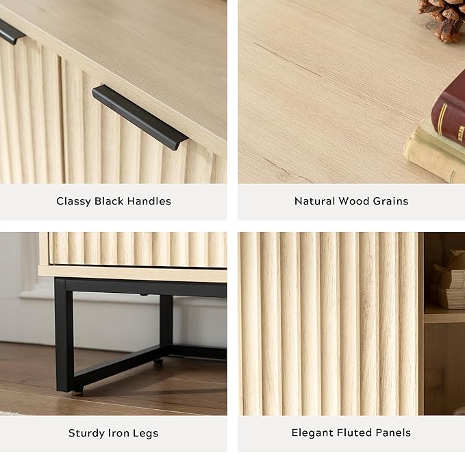EYYTHUNG Fluted Storage Cabinet