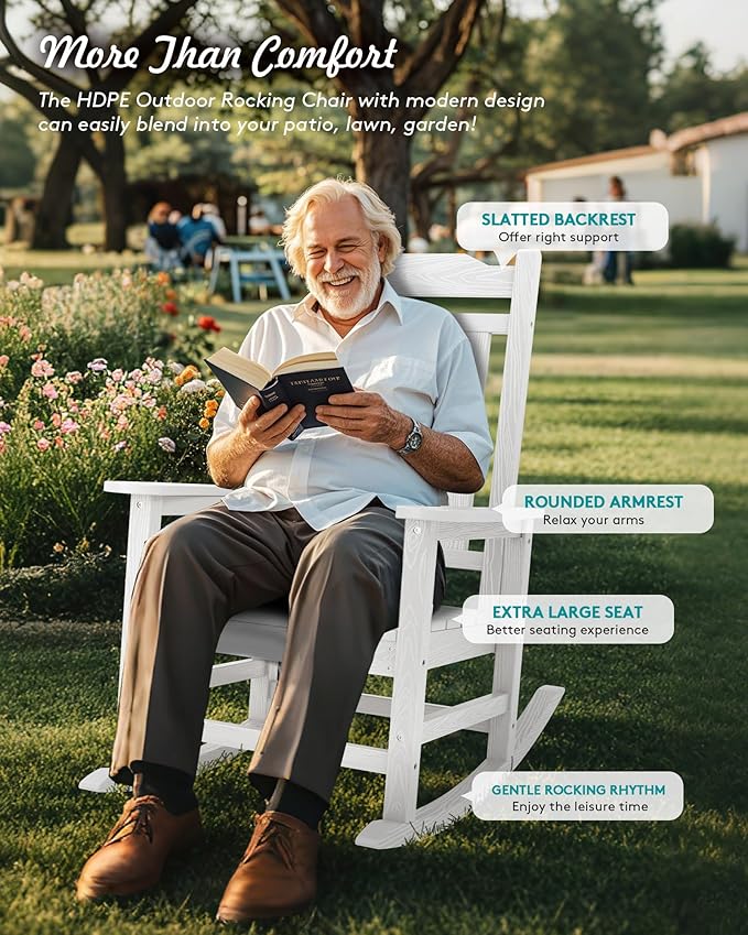 SERWALL HDPE Outdoor Rocking Chair