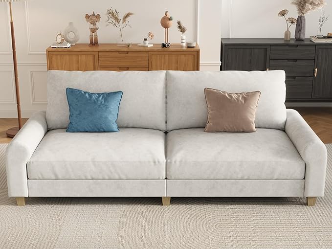 EASE MOOSE 70.6" Modern Deep Seat Loveseat Couch, Soft Velvet Sofa