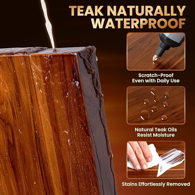 36 Inch Teak Floating Shelves Set of 2