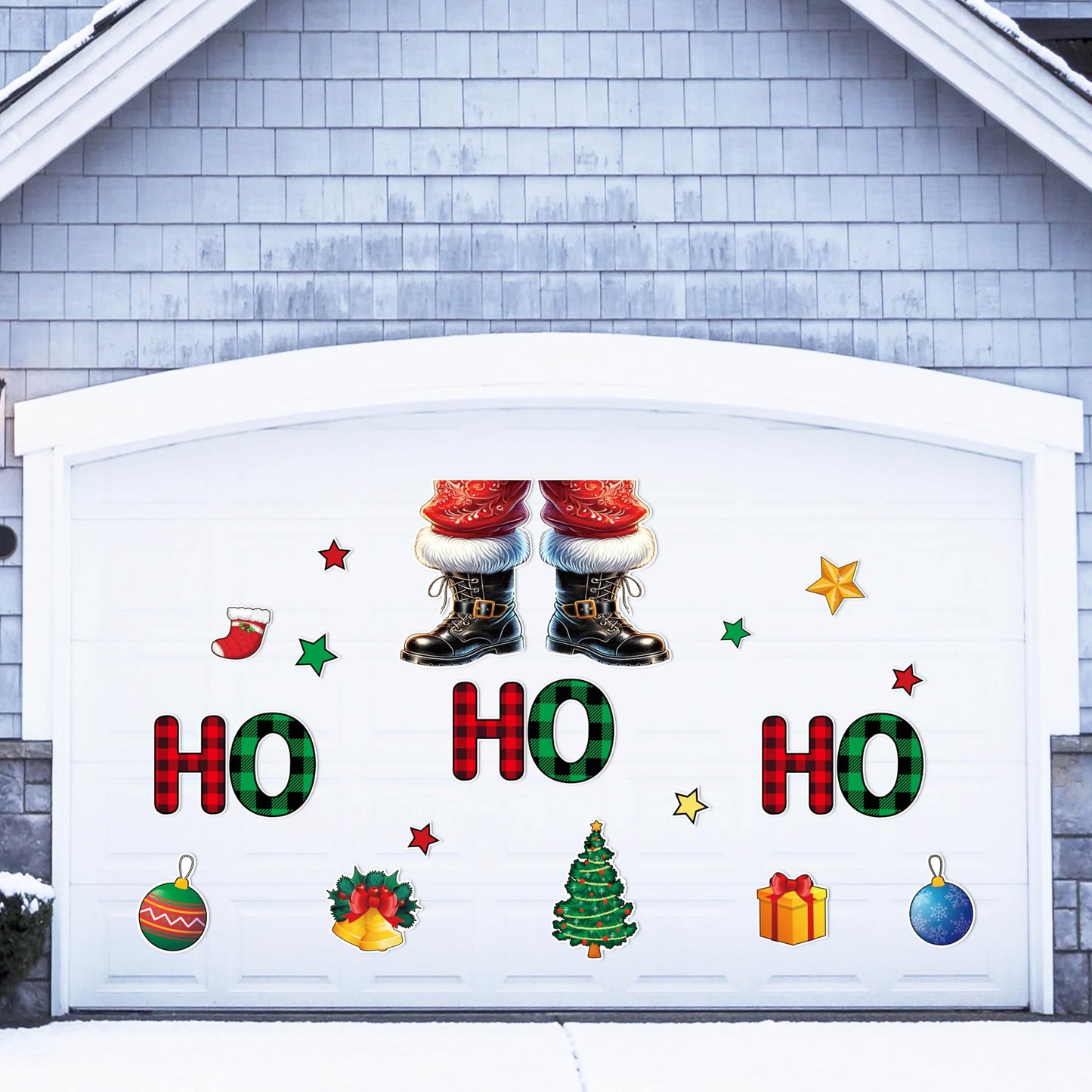 21PCS Christmas Garage Door Decorations Magnets - Santa Merry Xmas Holiday Refrigerator Fridge Kitchen Decor
