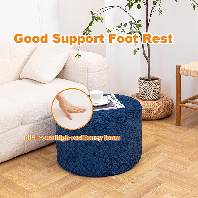 Plush Multi-Functional Ottoman Pouf – Ergonomic Ottoman Foot Rest