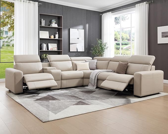 AMERLIFE Power Recliner Sectional Sofa