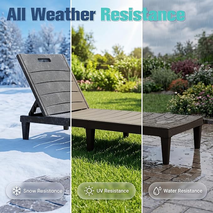Devoko Outdoor Chaise Lounge Chair Set of 2
