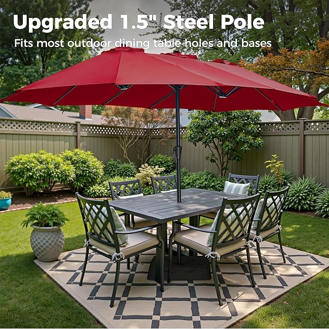 SUPERJARE 13FT Outdoor Patio Umbrella