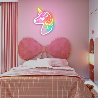 Kavaas Neon Unicorn Sign 13.8" x 10.7", LED Unicorn Neon Lights for Girls Room Office Dorms - Best Gifts for Birthday, Christmas, Unicorn Lovers, Kids
