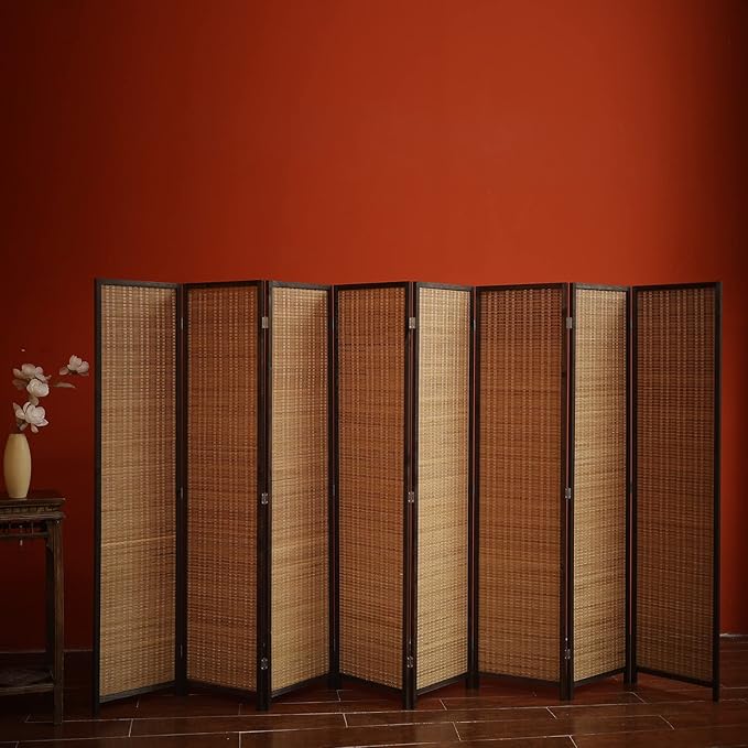 Furnnylane 8 Panel Bamboo Room Divider