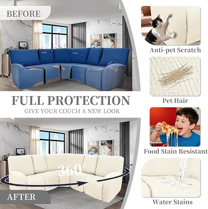 100% Waterproof Sectional Recliner Couch Covers