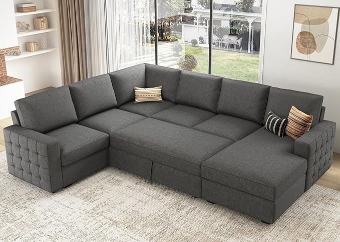 HONBAY Sectional Sleeper Sofa