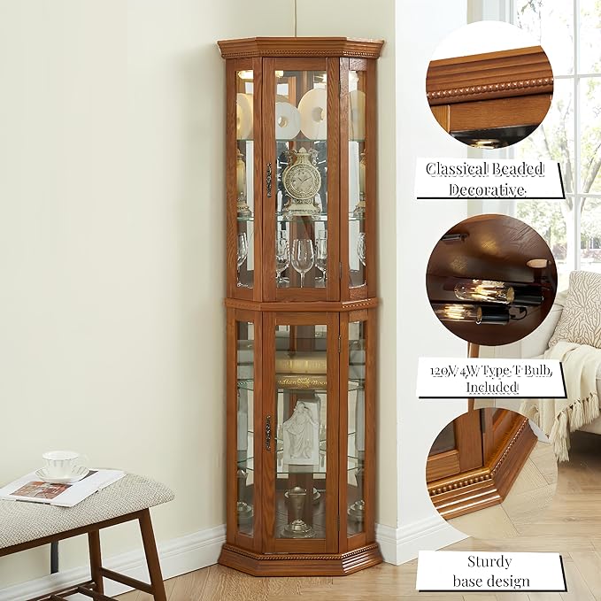 Glass Corner Display Cabinet