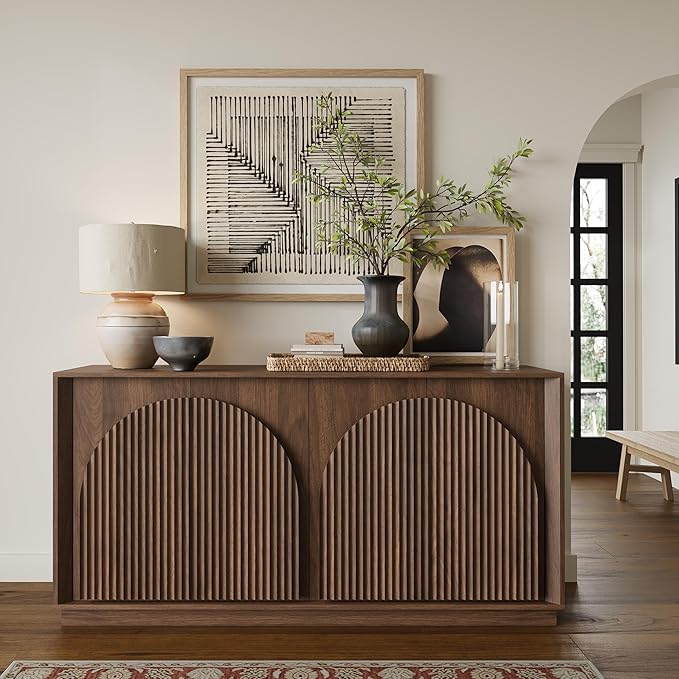win2win Fluted Sideboard Buffet Cabinet