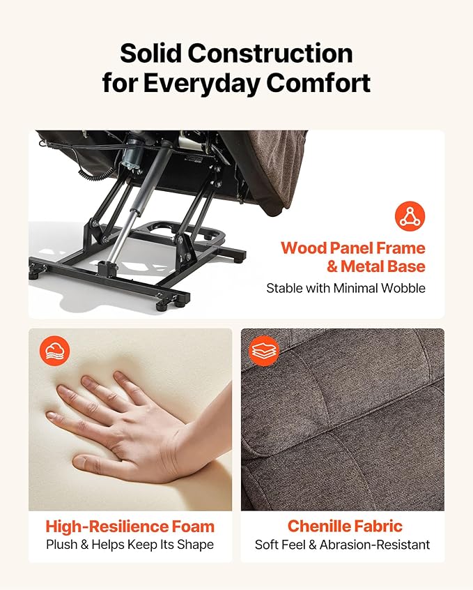 VEVOR Power Lift Recliner Chair, Dual Motor Lift Chair