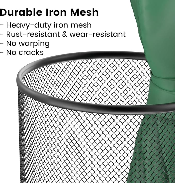 19.5" H Mesh Umbrella Stand - Ventilated Mesh Umbrella Holder for Entryway - Extra Capacity Storage for Umbrellas Canes & More - Freestanding Indoor Organizer 10.4" L x 10.4" W x 19.5" H - 3P Black