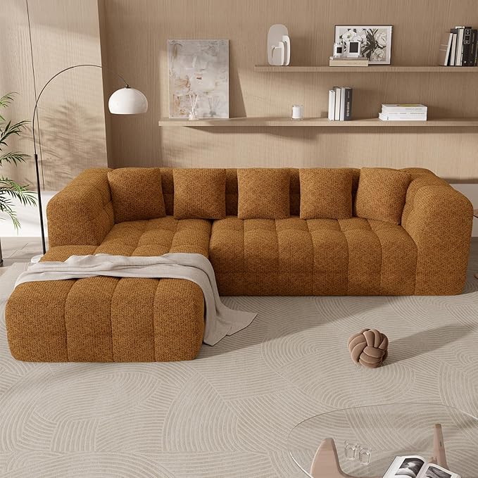 107" Boneless Couch with L