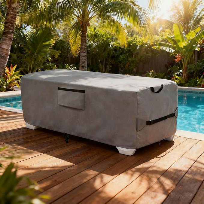 600D Heavy Duty Outdoor Waterproof Lounge Chair Cover