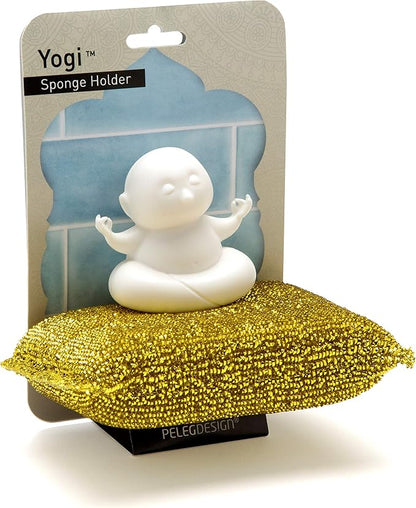 PELEG DESIGN Yogi Sponge Holder, Cute Plastic Sponge Holder