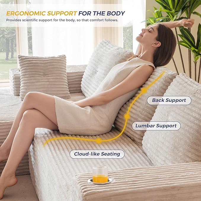 MAXYOYO 104" Modular Sectional Couch