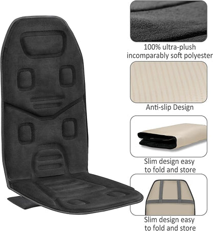 COMFIER Vibration Back Massager Seat Cushion with Heat,10 Motors Massage Chair Pad,Chair Massager for Pain Relief at Office/Home,Valentine’s Day Gifts for Her Him