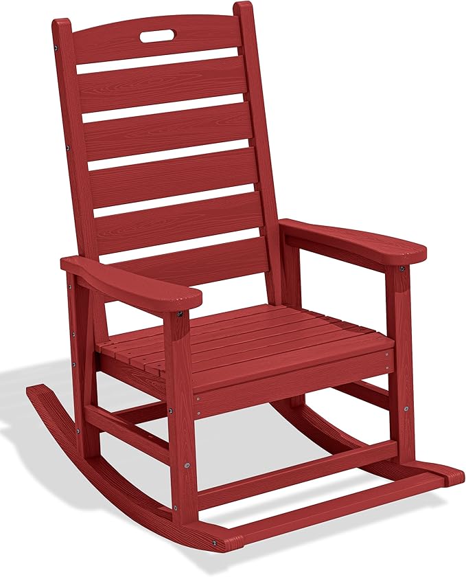 SERWALL Outdoor Rocking Chair, Oversized Rocking Chair