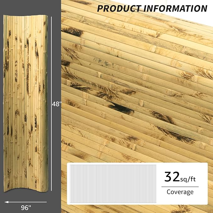 Art3d Natural Bamboo Wall Panel