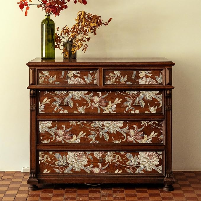 Vintage Floral Rub on Transfers