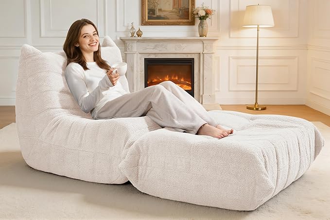 Bean Bag Pouf Ottoman, Foot Stool, Foot Rest