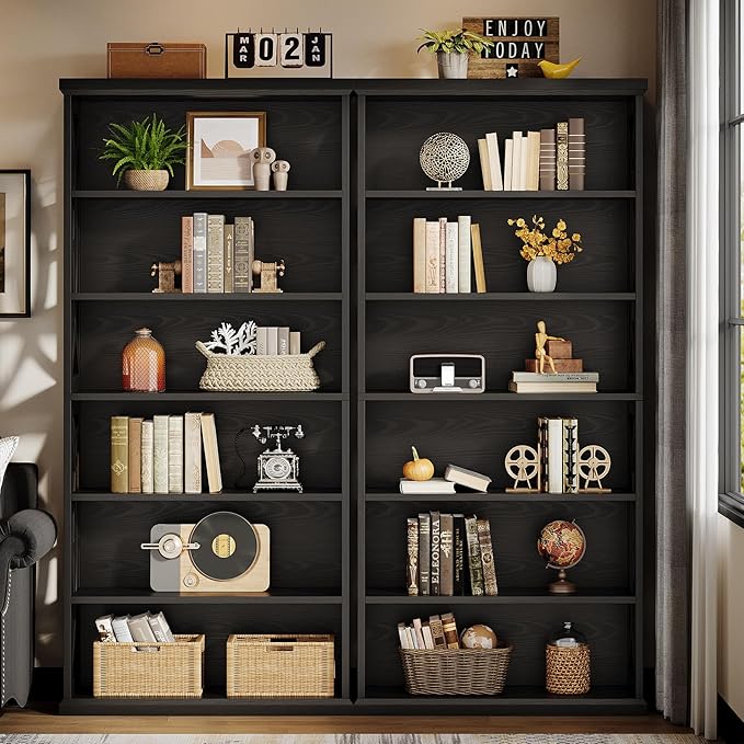 Tribesigns 6-Tier Bookshelf, 71 Inches Tall Freestanding Bookcase, Large