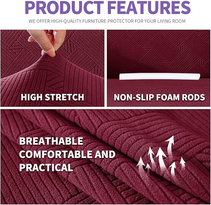 ZNSAYOTX Oversized Super Stretch Couch Cover, New Universal Sofa Covers