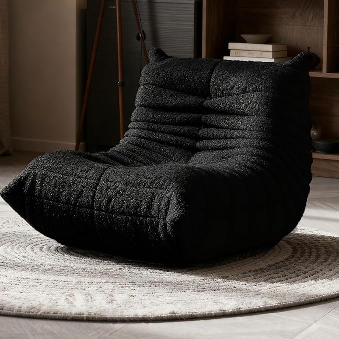 Giant Bean Bag Chair for Adults, Comfy Chairs for Bedroom, Memory Foam Chair