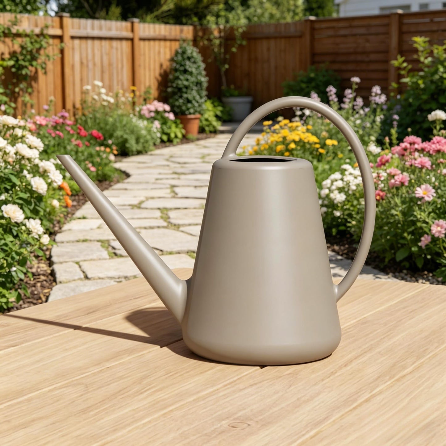 1 gal. Resin Watering Can, Birch Grey