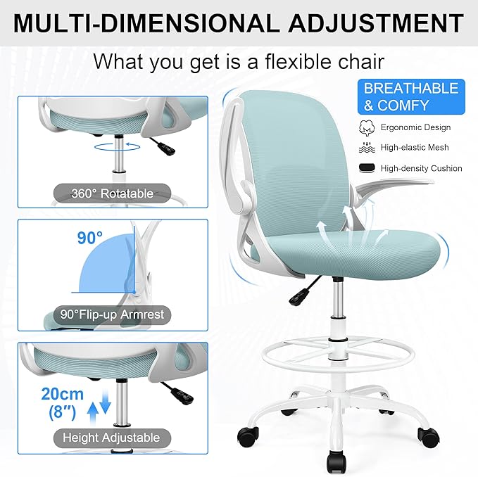 Drafting Chair Tall Office Chair