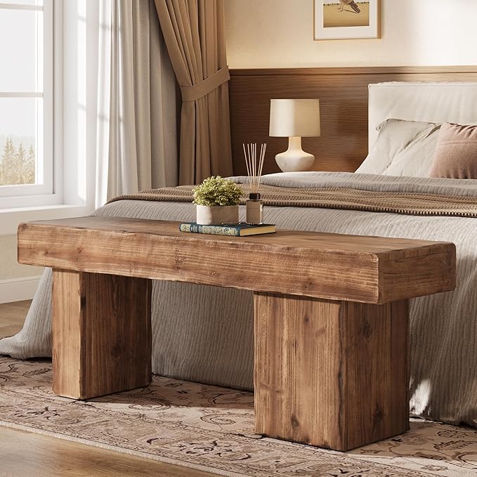 Thickened Solid Wood Bench, Heavy Duty Dining Bench