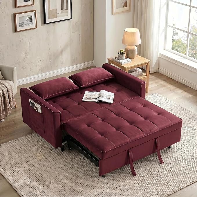 3 in 1 Convertible Sofa Bed, Loveseat Sleeper Sofa