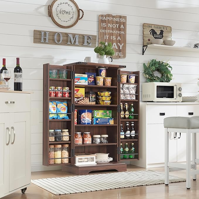 ACCOHOHO 47" Kitchen Pantry, Farmhouse Storage Cabinet