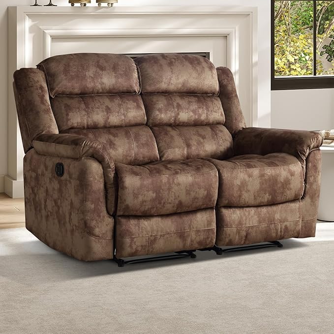 EBELLO Loveseat Recliner Sofa for Living Room, Extra Wide Modern Overstuffed 2