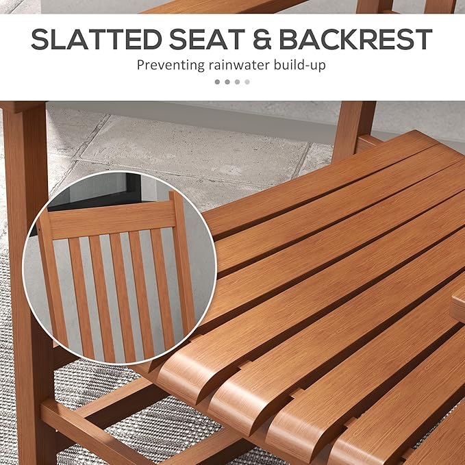 Outsunny Outdoor Rocking Chair Set of 2, Patio Rocking Chair