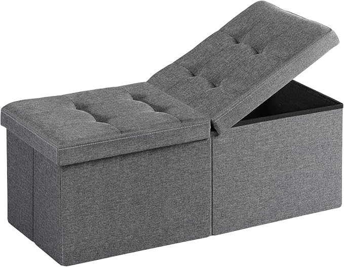 30.5-INCH Storage Ottoman Bench, Footrest