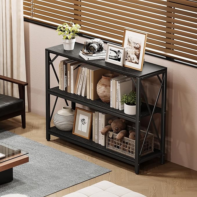 Homeiju Entry Table 40" Width, 3-Tier Entryway Table